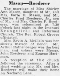 Charles Fred ROEDERER - Wedding announcement