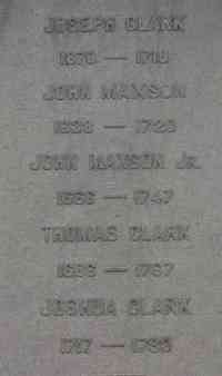 John MAXSON (MAXON) - monument