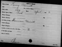 Henry Cole MINOTT - Birth Vermont, Vital Records, 1760-1954