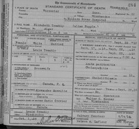 Eliza (Elizabeth) MONVILLE "BUTTERFIELD" - Death