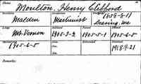 Henry Clifford MOULTON - Massachusetts, Mason Membership Cards, 1733-1990 for Henry Clifford Moulton