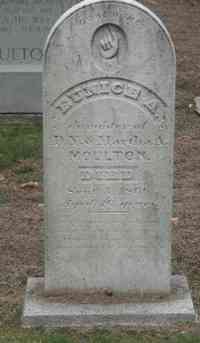 Eunice Almira MOULTON - Grave Inscription: Gone Home / Eunice A / Daughter of / D Y & Martha A / Moulton / Died / Sept 3, 1866 / Aged 16 years / Sweetly slumber dearest E