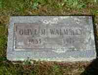 Olive Hazel MOULTON - Grave Inscription: OLIVE M. WALMSLEY 1885 - 1971