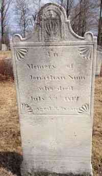 Jonathan NIMMS (NIMS) - Grave  Inscription: In  memory of  Jonathan Nims Jr  who died  July 29th 1817  aged 29 years
