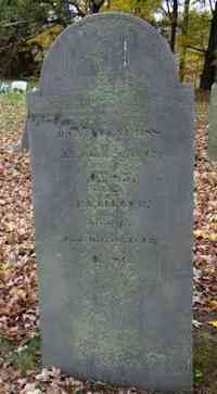 Daniel NURSE - Grave Inscription: Daniel Nurss died Oct. 26, 1842, AE 85 -- Patience his wife died Oct. 10, 1842 AE 87