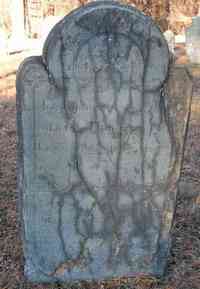 Martha PACKARD - Grave In memory of Miss Martha, dau. of Lt. Jonathan Packard and Mrs. Martha, his wife, who departed this life Jany ye 19, 1784, in the 19th, year