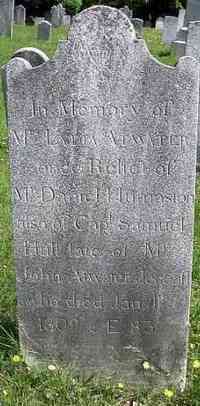 Lydia PARKER - Grave In Memory of Mrs. LYDIA ATWATER once relict of Mr. DANIEL HUMISTAN also of Capt SAMUEL HULL late of Mr. JOHN ATWATER deceased who di