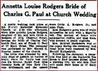 Charles Galbraith PAUL - The Citizen Advertiser Auburn, New York Saturday, August 14, 1937