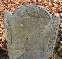 Abraham PERKINS - Grave  Inscription: HERE LYES Ye BODY OF  MR. ABRAHAM PERKINS AGED 82 YEARS DIED APRIL Ye  28th 1722