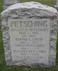 August PETSCHING - Grave