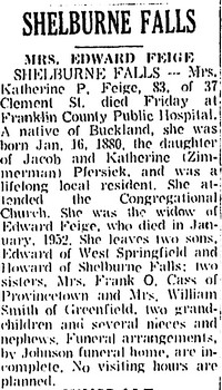 Katherine A (Katie) PFERSICK - Obituary