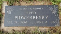 Theodore Fred PIDWERBESKY - Grave