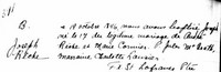Joseph RAICHE (RECHE) - Baptism