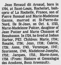 Jean RENAUD dit ARNAUD - 