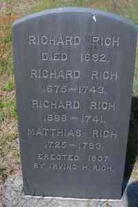 Richard RICH - Family Monument