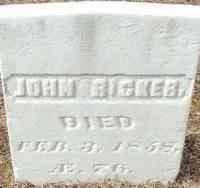 John RICKER - Grave