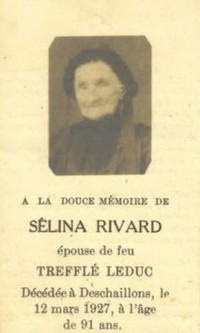 Marie-Celina RIVARD - Funeral Prayer Card