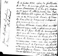 Jean Baptiste SAULNIER - 1832 marriage
