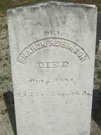 Sharon ROBINSON - Grave Inscription: DEA. SHARON ROBINSON DIED Oct. 7, 1881. AEt. 72 ys. 7 ms. 16 ds.
