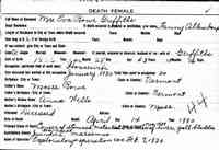 Eva E ROWE - Vermont State Archives and Records Administration; Montpelier, Vermont; Vermont Death Records, 1909-2008