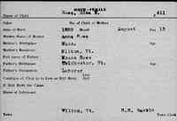 Edna Mary ROWE - Birth Vermont, Vital Records, 1760-1954