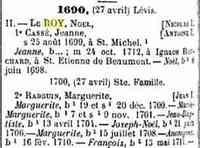Noel ROY - Title	Dictionnaire généalogique des familles canadiennes depuis la fondation de la colonie Dictionnaire généalogique des familles canadiennes depuis 