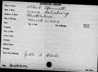Mary E SALISBURY - 1825 marriage Vermont, Vital Records, 1760-1954