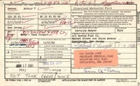 Arthur Tobin SAWYER - Military Grave Stone Application