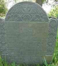 Henry SEWALL - Grave  Inscription:  MR HENRY SEWALL (SENT BY  MR HENRY SEWALL, HIS FATHER,  IN Ye SHIP ELSABETH & DORCAS  CAPT WATTS COMMANDER)  ARRIVED AT BO