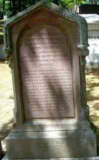 Sarah SHERMAN - Grave  Inscription: With clear good sense, strong love of justice, and a resolute will, her vivacity and cheerfulness carried the spirit of youth 