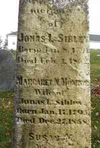 Jonas Leonard SIBLEY - Grave