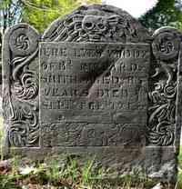 Richard SMITH - Grave  Inscription:  Here Lies Ye Body Of Mr. Richard Smith, Age 85 Years, Died Sept. 24, 1714.