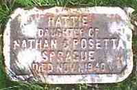Harriet Bailey SPRAGUE - Grave