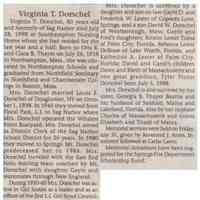 Virginia THAYER - Obituary - July 1998, The Sag Harbor Express  Thanks to Gayle