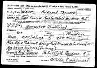 Walter Frederic THEINERT - Page 1 of WWII Draft Registration Card