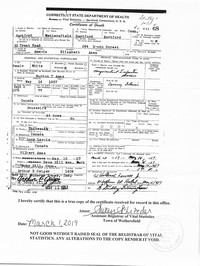 Marie Amanda Elisabeth THIBAULT - Death