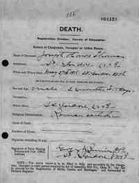 Joseph Honoré THOMAS - 1918 death