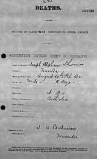 Joseph Alphonse THOMAS - 1896 death