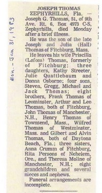 Joseph Gerard (Jerry) THOMAS - Obituary