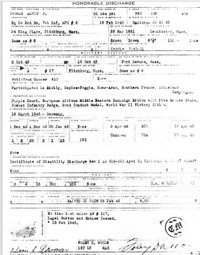 Joseph Alvin (Von) THOMAS - 1946 Honorable Discharge