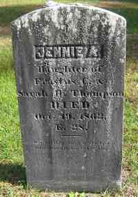 Jane Amanda "Jennie" THOMPSON - Grave