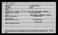 John TOMKO - 1921 Naturalization United States, New England Naturalization Index, 1791-1906  Name:	John Tomko Birth Place:	Hungary Court District:	Connecticut