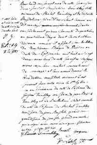 Gregoire TREMBLAY - 1822 marriage (part 2)