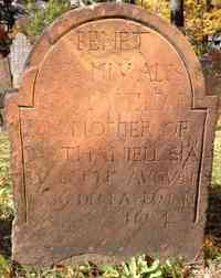 Bennet TRITTON - Grave  Inscription: Benet Stanly alias Benet Welltarton mother of Nathaniel Stanly born August 1, 1609 deceased Jan. 1664