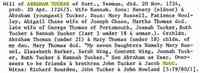 Abraham TUCKER - Will  Title Abstracts of Bristol County, Massachusetts Probate Records, 1687-1745 Volume 1 of Abstracts of Bristol County, Massachusetts Probate Re