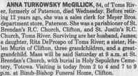 Anna TURKOWSKY - Obituary