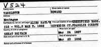 Edward VANSLETTE (VINCELETTE) - 1882 naturalization National Archives and Records Administration (NARA); Washington, D.C.; Index to New England Naturalization Petitions, 1791-1906