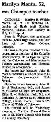 Marilyn Rose WALSH - Obituary