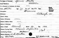 Isaac (Arthur) WELLS - Vermont State Archives and Records Administration; Montpelier, Vermont; Vermont Death Records, 1909-2008