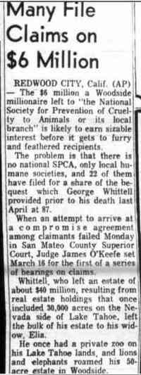 George WHITTELL - Daily Sentinel  Rome, New York January 7, 1970